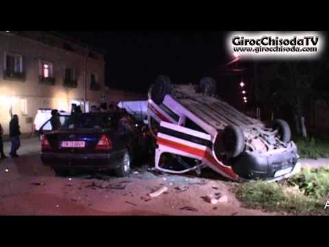 Mașină cu roțile-n sus după un ACCIDENT la Giroc.