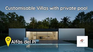Customisable Villas with private swimming pool, terrace and garden, located in Alfàs del Pí, Spain.