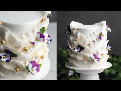 How To Make Filled Fondant Ruffle Cake