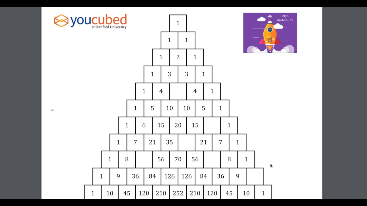 Exploring Pascal's Triangle for Patterns