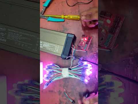 pixel light connection with SMPS and programming circuit #shortvideo #youtubeshorts