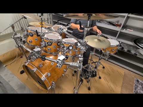 16th ghostnote funky groove - DW Collectors birch over maple drums