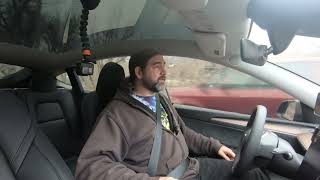 Tesla Full Self Drive around Red Rocks Amphitheater