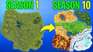 Evolution of the entire Fortnite island (Season 1 - Season 10) Evolution of the entire Fortnite island (Season 1 - Season 10)