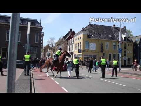 Rellen in stad Groningen