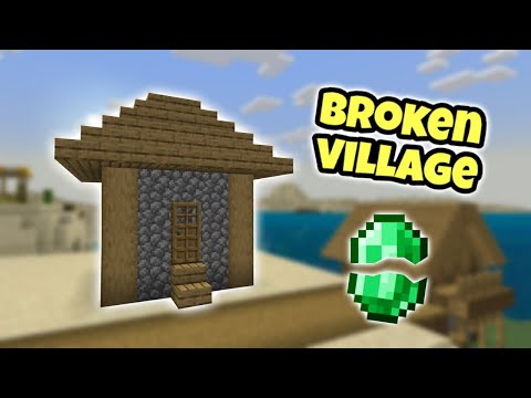 Insane! Broken Village Seed in Minecraft Bedrock 1.20