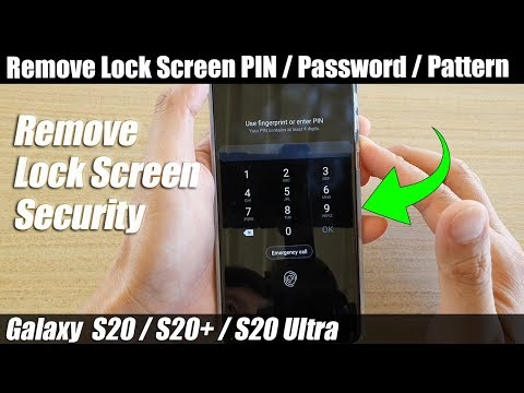 Galaxy S20/S20+: How to Remove Lock Screen PIN / Password / Pattern