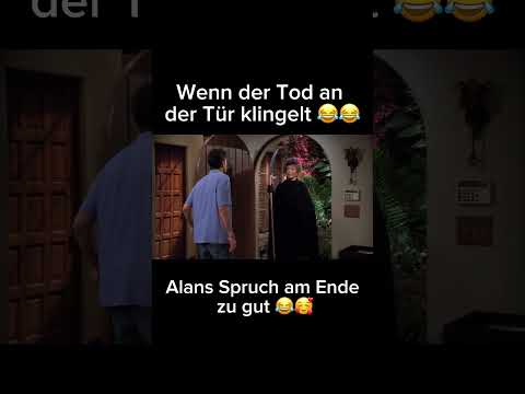 Evelyn aka der Tod klingelt an der Tür von Charlie Harper #lustig #lachen #witzig Two and a half men