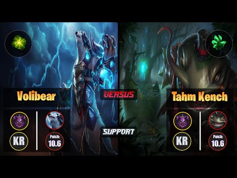 Master VOLIBEAR [Aftershock] (Support) VS  TAHM KENCH - Master KR Patch 10.6