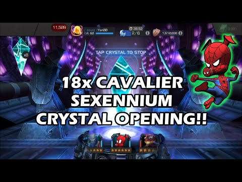Crystal Opening - 18 Cavalier Sexennium Crystals | Marvel Contest of Champions
