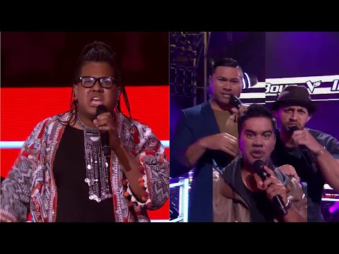 Ilisavani Cava vs The Koi Boys - Uptown Funk | The Voice Australia 5 (2016) | Battle Rounds