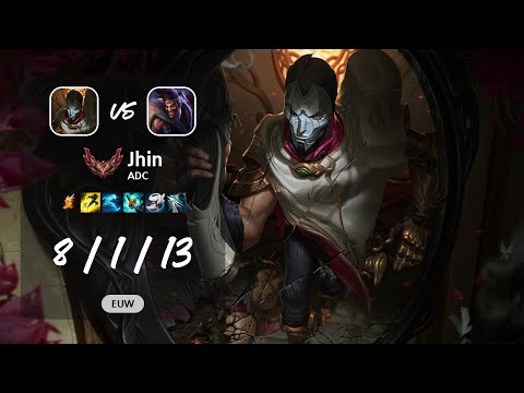 Jhin ADC vs Draven - EUW GrandMaster Patch 13.10