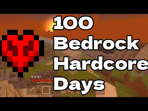 100 Days in HARDCORE BEDROCK EDITION RTX on!