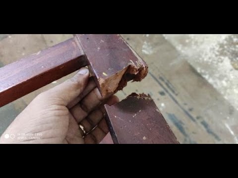 how to fix a wooden chair's broken leg within 10 mins