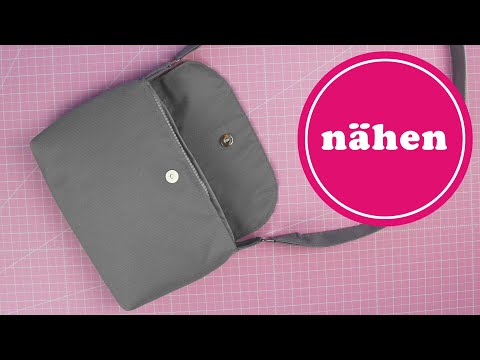 Handtasche mit Klappe nähen   Handtasche Valencia
