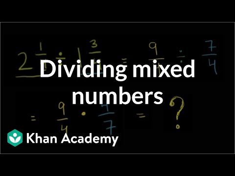 Dividing mixed numbers