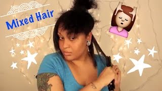 ❤All Natural Mixed Hair❤How I Straighten My Mane