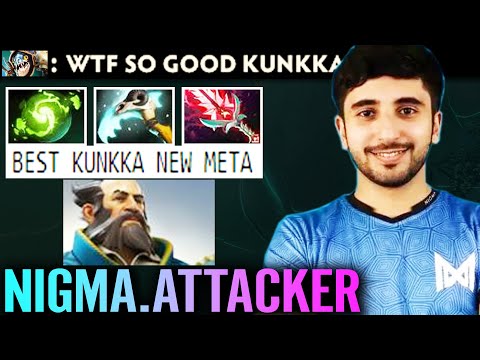NIGMA.ATTACKER WTF New Meta! Best Kunkka Mid Bloodthorn + Refresher Orb Crazy Build Guide Dota 2 Pro