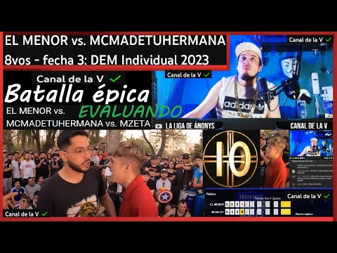 💎BATALLA EPICA💎EL MENOR🔥vs MCMADETUHERMANA🔥vs MZETA🔥 (8vos DEM Individual) ▬ en el Canal de la V ✔️