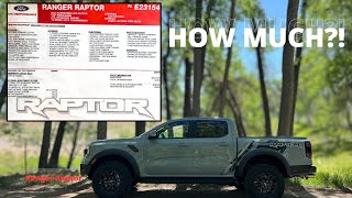 How Much I Paid for my 2024 Ford Ranger Raptor