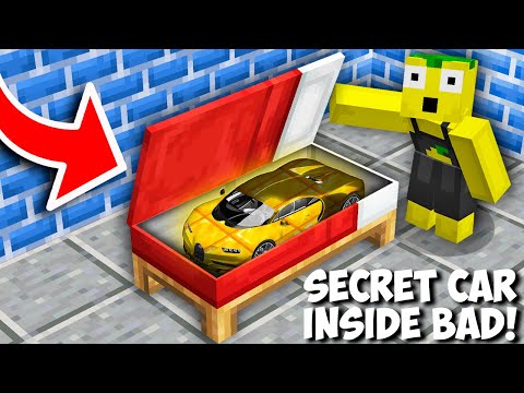 Who HIDE a RAREST CAR INSIDE THE BED in Minecraft ? NEW BUGATTI IN BED !