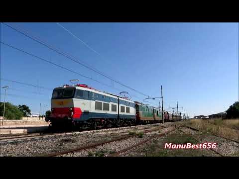 E656.023: IL "VUOTO" DELLO STORICO "TRENO DEL SALENTO" IN TRANSITO COL SUO SPLENDORE A TRINITAPOLI
