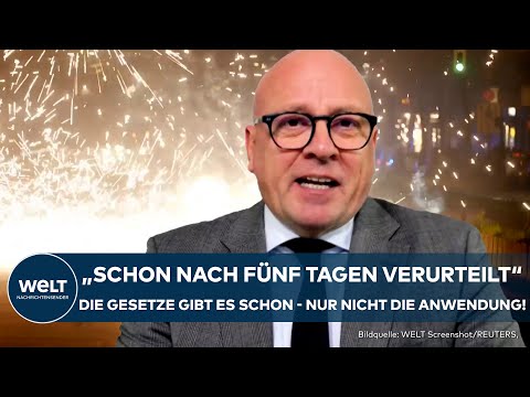 Video Thumbnail: DEUTSCHLAND: Harte Strafen, konsequente Umsetzung bestehender Gesetze gegen Silvester-Chaoten
