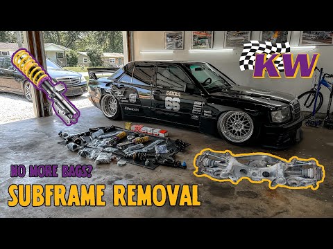 Mercedes Benz 190e W201 Pandem Suspension Rebuild Pt1 Subframe removal