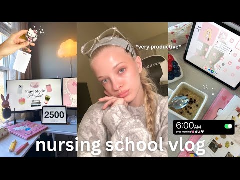 🧠PRODUCTIVE *nursing school* week in my life - study routine, clinicals, classes, & errands 👩🏼‍💻