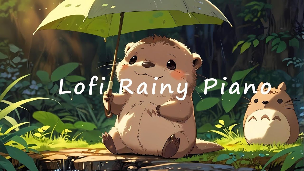 Cozy Rainy Day Lofi 🌧️ Ghibli Inspired Vibes 🌳 Piano Music for Study, Chill & Relax
