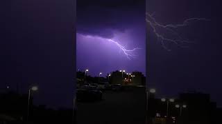 Lightning lit up the sky as thunderstorms moved through northern Utah