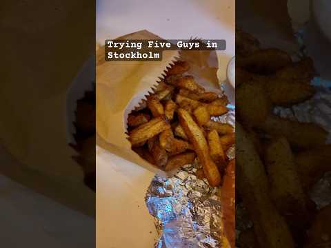 Trying Five Guys in Stockholm, will I come back? #shorts #burgers