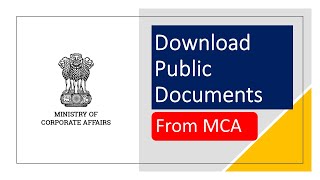 Download Public Documents of companies or LLP || 2021