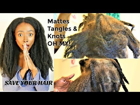 EFFECTIVELY  Detangle MATTED  KNOTTED TANGLED  Hair  | Natural Hair Length Retention