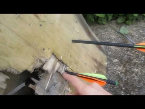 150lb Crossbow wood penetration test