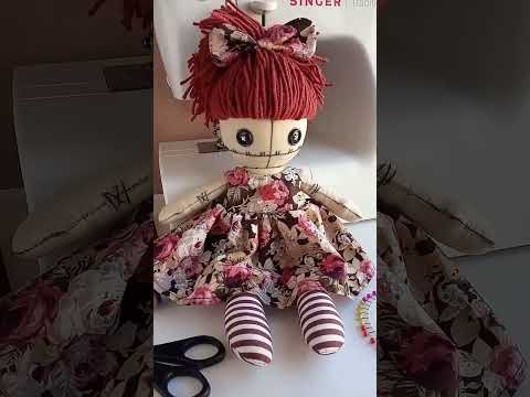 Handmade Creepy Cute Rag Doll #shorts #handmade