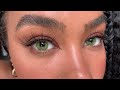 The Most Natural Contacts For BROWN EYES! Green Edition | Solotica Haul, Try-on, Discount