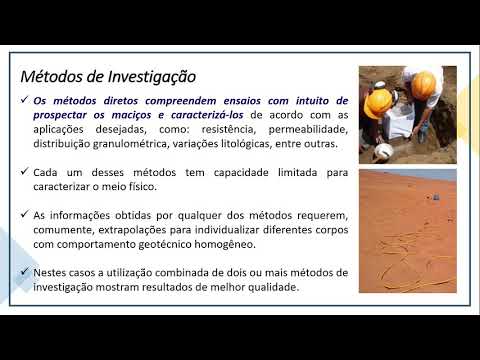 Investigações geológicas e geotécnicas  - Parte I