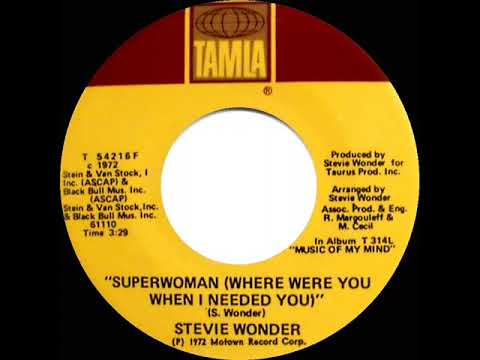 1972 HITS ARCHIVE: Superwoman (Where Were You When I Needed You) - Stevie Wonder (stereo 45 version)