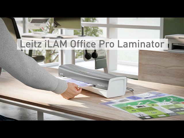 Leitz iLAM Office Pro A3 Plastificadora A3 - Aquecimento em 1 minuto - Tempo aprox. Plastificação A4 40 segundos - Espessuras de 80 a 175µm - Cor Branco/Prata 75180084 - vídeo 1
