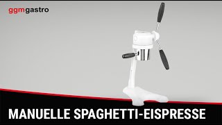 Manuelle Presse à spaghettis de glace - avec Moule à forme spaghetti - corps aluminium - 349x200x433mm