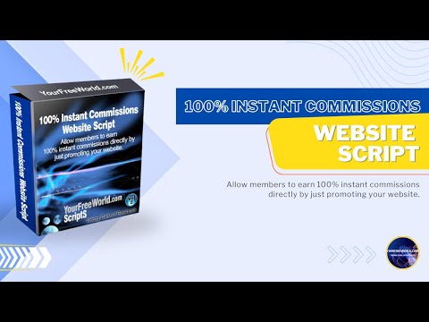 100% Instant Commissions Website Script video demo