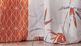 Комплект штор «Ренвелерс (бело-оранжевый)» — видео о товаре