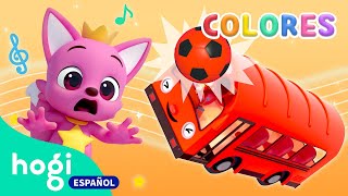 Cinco Buses de Colores | Toboganes y Buses | Canción de Colores | Hogi en español