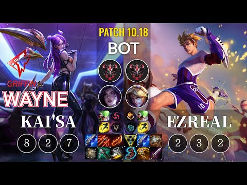 GRF Wayne Kai'Sa vs Ezreal Bot - KR Patch 10.18