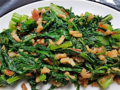 "Mustard Vegetable Amsoi with Dried Shrimp Recipe"