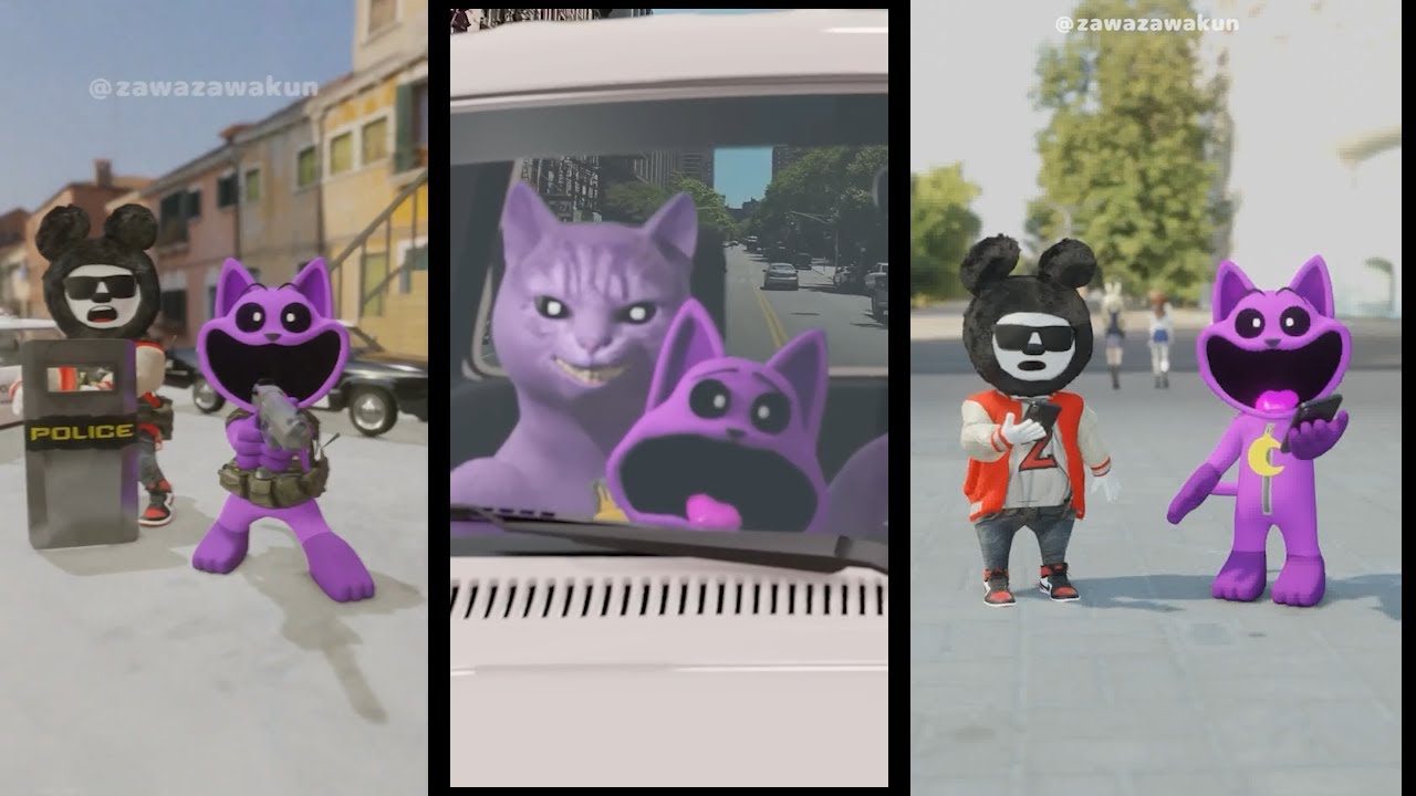 Help CatNap! Fake Cat’s Drift Getaway- Poppy Playtime