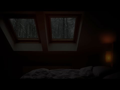 Rain Sounds Covers the Narrow Room Ambience - Lying in Attic and Listening to Rain Falling on Roof