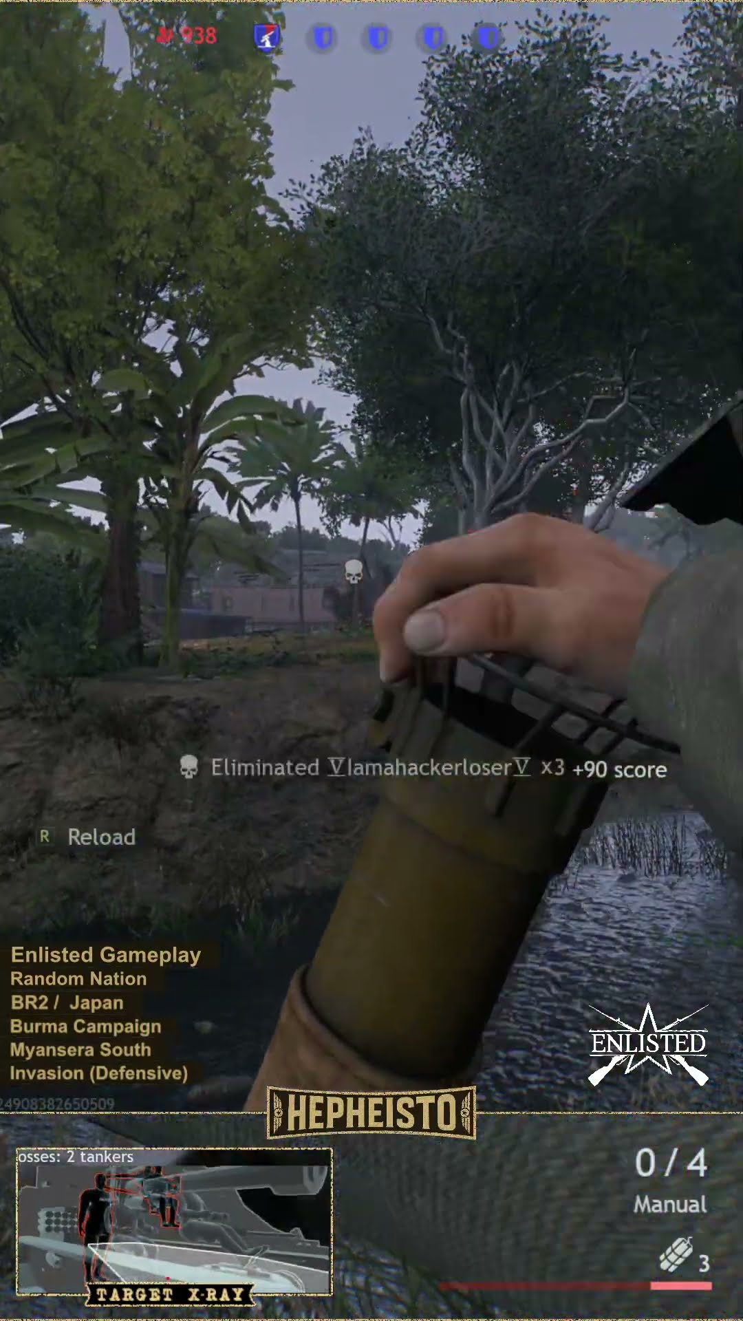 Anti Tanker eliminates  Tank Mk I "Grant" with Type 5 Rocket Launcher