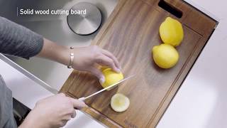 Ruvati 30-inch Workstation Rounded Corners Undermount Ledge